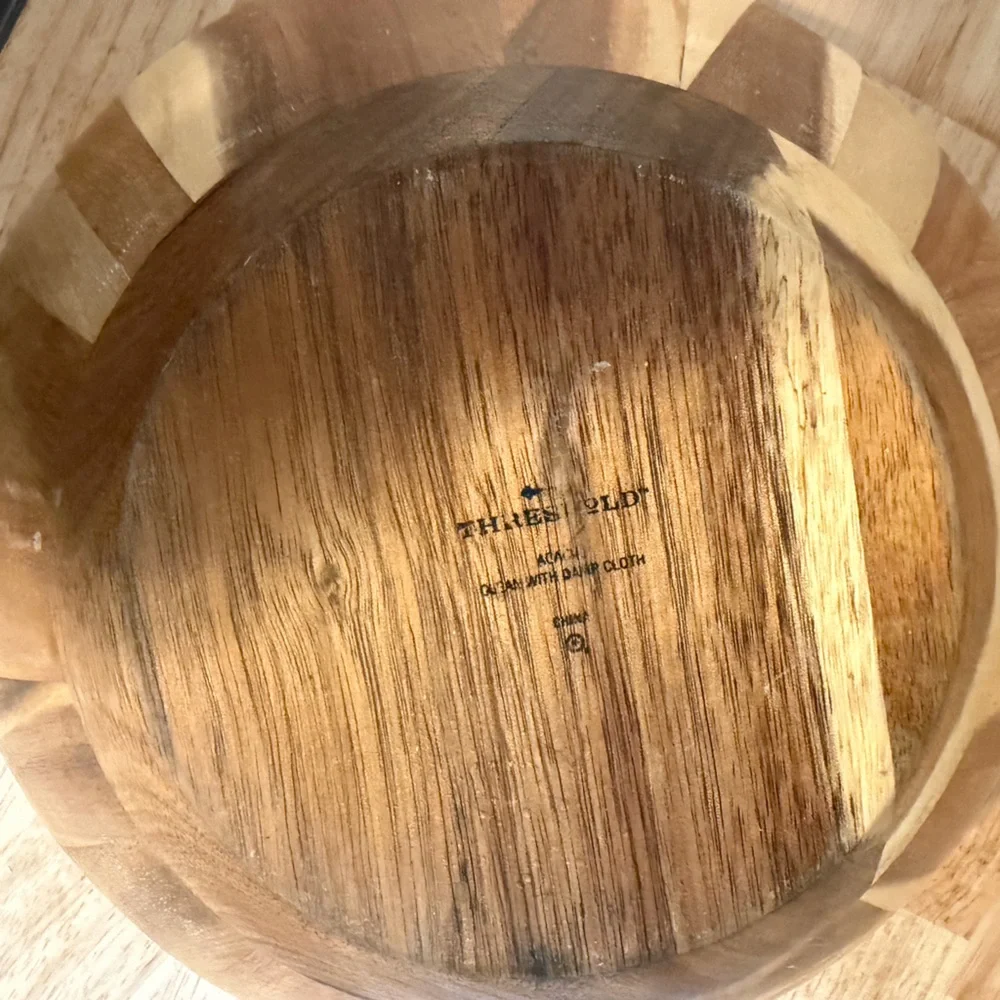 Threshold Handcrafted Wooden Bowl